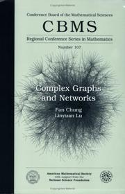 Complex graphs and networks by Fan R. K. Chung, Linyuan Lu