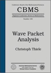 Cover of: Wave packet analysis | Thiele, Christoph