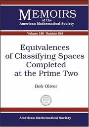 Cover of: Equivalences of classifying spaces completed at the prime two
