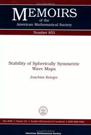Cover of: Stability of Spherically Symmetric Wave Maps (Memoirs of the American Mathematical Society) by Joachim Krieger