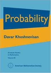 Cover of: Probability by Davar Khoshnevisan