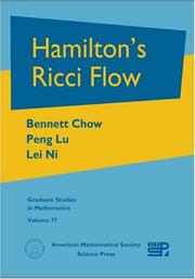 Cover of: Hamilton's Ricci flow