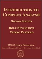 Cover of: Introduction to Complex Analysis (AMS Chelsea Publishing) by Rolf Nevalinna, Veikko Paatero