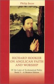 Cover of: Richard Hooker on Anglican Faith and Worship