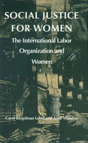 Cover of: Social justice for women by Carol Riegelman Lubin