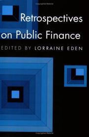 Cover of: Retrospectives on public finance