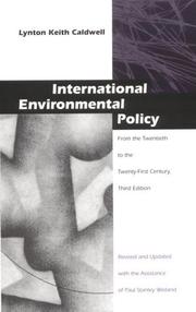 Cover of: International environmental policy by Lynton Keith Caldwell