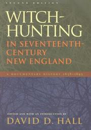 Cover of: Witch-Hunting in Seventeenth-Century New England by David D. Hall