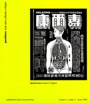 Cover of: Empires of Hygiene (Special Issue of Positions)
