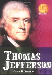 Cover of: Thomas Jefferson by Carol H. Behrman, Carol H. Behrman