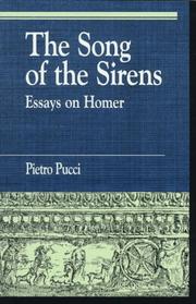 Cover of: The Song of the Sirens and Other Essays (Greek Studies)