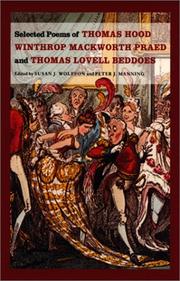 Cover of: Selected Poems of Thomas Hood,: Winthrop Mackworth Praed and Thomas Lovell Beddoes (Pitt Poetry Series)