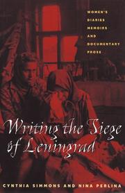 Cover of: Writing The Siege Of Leningrad by Cynthia Simmons