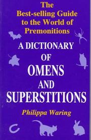 Cover of: A Dictionary of Omens and Superstitions by Philippa Waring, Philippa Waring