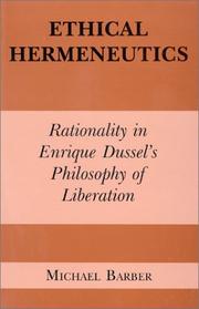 Cover of: Ethical hermeneutics by Michael D. Barber