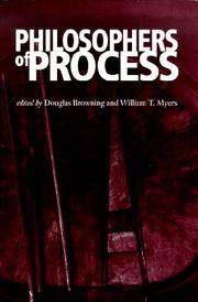 Cover of: Philosophers of process
