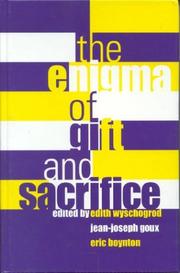 Cover of: The Enigma of Gift and Sacrifice (Perspectives in Continental Philosophy, 21)