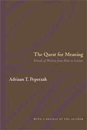 Cover of: The Quest For Meaning by Adriaan Peperzak