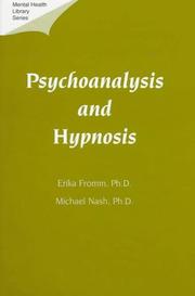 Cover of: Psychoanalysis and hypnosis