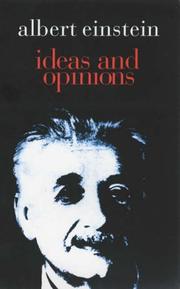 Cover of: Ideas and Opinions (Condor Books) by Albert Einstein