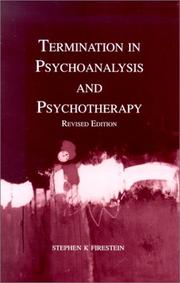 Cover of: Termination in psychoanalysis and psychotherapy