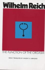 Cover of: Function of the Orgasm