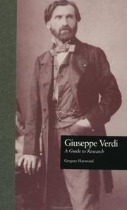 Cover of: Giuseppe Verdi: a guide to research