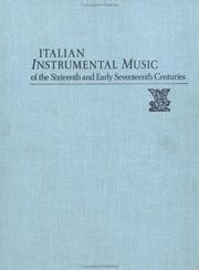 Cover of: Giovanni Domenico Rognoni Taeggio : Canzoni a 4. & 8. Voci...Libro Primo (Milan, 1605) (Italian Instrumental Music of the Sixteenth and Seventeenth Centuries)