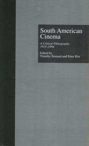 Cover of: South American cinema by edited by Timothy Barnard and Peter Rist.