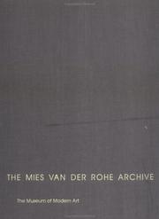 Cover of: The Mies Van Der Rohe Archive by Franz Schulze