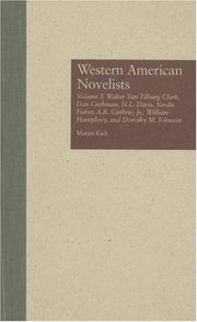 Cover of: Western American novelists