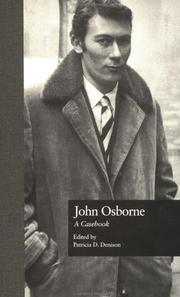 Cover of: John Osborne: A Casebook (Casebooks on Modern Dramatists)