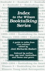 Cover of: Index to the Wilson booktalking series by edited by Joni Richards Bodart.