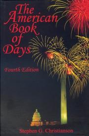Cover of: The American book of days. by Stephen G. Christianson