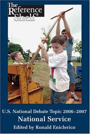 Cover of: The U.S. National Debate Topic 2006-2007: National Service (Reference Shelf)