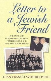 Cover of: Letter to a Jewish friend by Gian Franco Svidercoschi