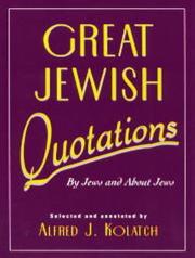 Cover of: Great Jewish quotations