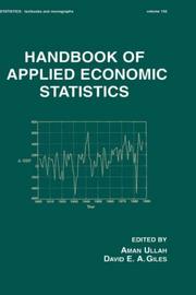 Cover of: Handbook of applied economic statistics
