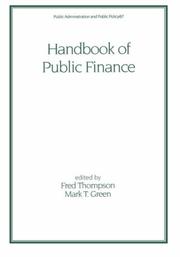 Cover of: Handbook of public finance