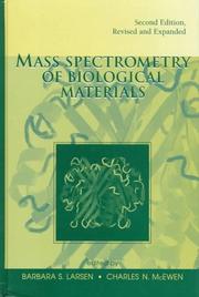 Cover of: Mass spectrometry of biological materials