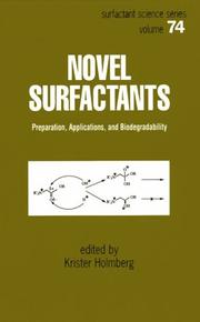 Cover of: Novel surfactants: preparation, applications, and biodegradability