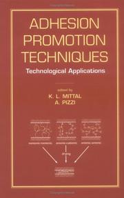 Cover of: Adhesion promotion techniques | 