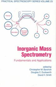 Cover of: Inorganic Mass Spectrometry by 