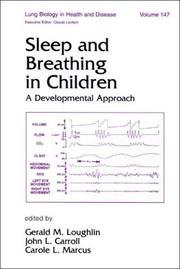 Cover of: Sleep and breathing in children: a developmental approach