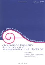 Cover of: Interactions Between Ring Theory and Representations of Algebras (Lecture Notes in Pure and Applied Mathematics)