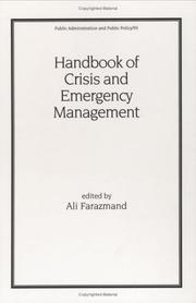 Cover of: Handbook of Crisis and Emergency Management (Public Administration and Public Policy) | Ali Farazmand