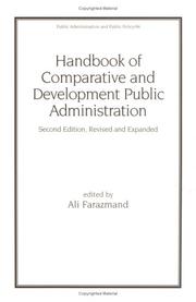 Cover of: Handbook of Comparative and Development Public Administration, Second Edition, (Public Administration and Public Policy)
