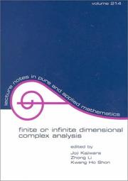 Cover of: Finite or Infinite Dimensional Complex Analysis (Lecture Notes in Pure and Applied Mathematics)