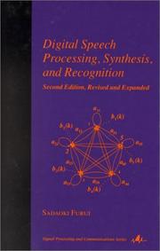 Cover of: Digital Speech Processing, Synthesis and Recognition Second Edition Revised and Expanded (Signal Processing and Communications, 7)