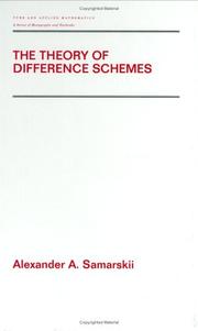 Cover of: The Theory of Difference Schemes (Pure and Applied Mathematics) by Alexander A. Samarskii